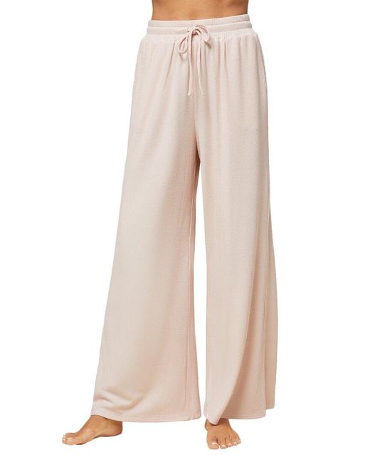 Rachel Parcell Natural Ribbed Pull-on Pant