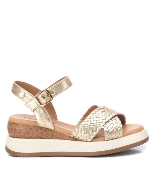 Xti Metallic Leather Sandals