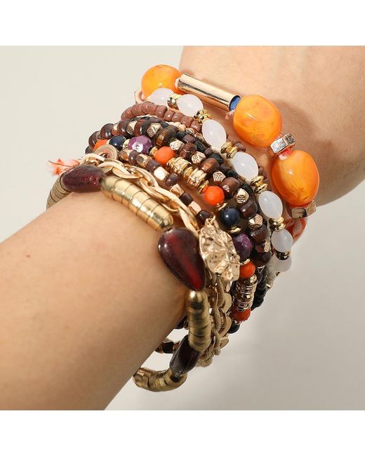 Fashnzfab Women's Orange 10Pcs