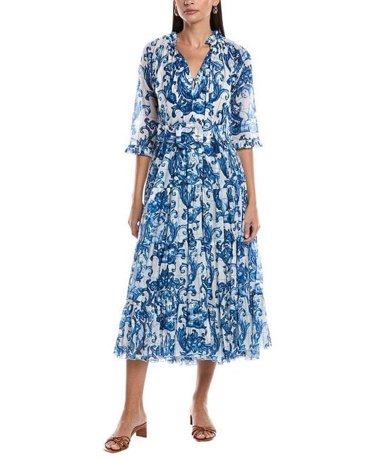 Samantha Sung Blue Eva Maxi Dress