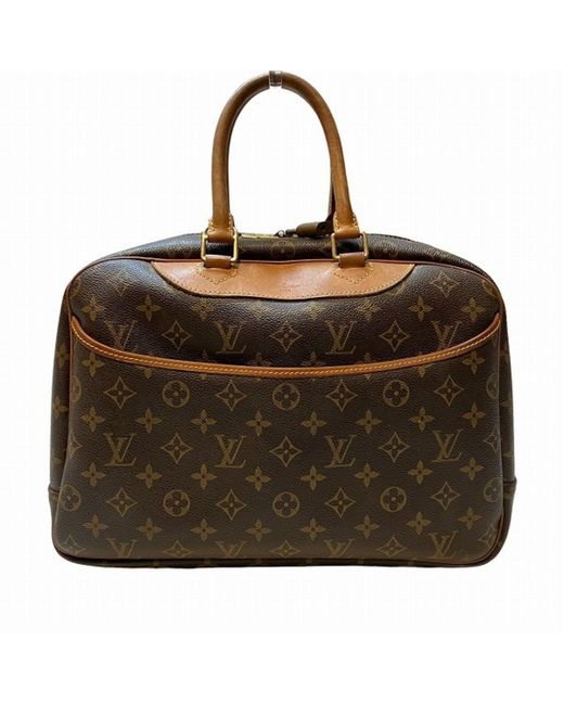 Louis Vuitton Brown Deauville Canvas Handbag (pre-owned)