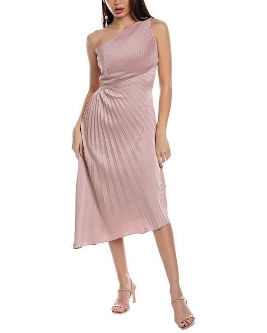 Rene Ruiz Pink One-shoulder Cocktail Dress