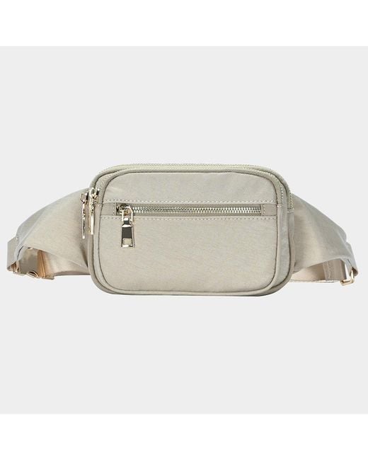 Fashnzfab Gray Solid Rectangle Sling Bag Fanny Pack Belt Bag