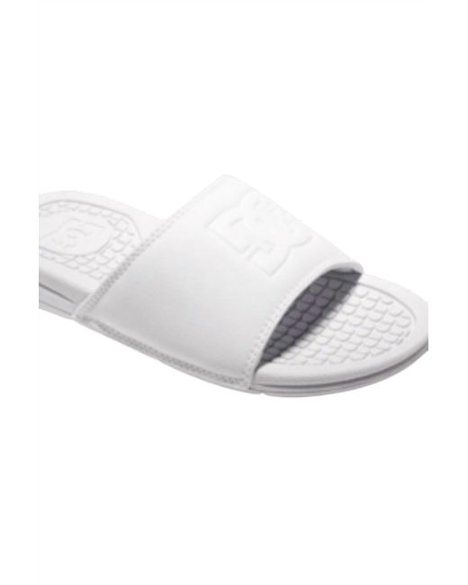DC Shoes White Bolsa Slides Sandals