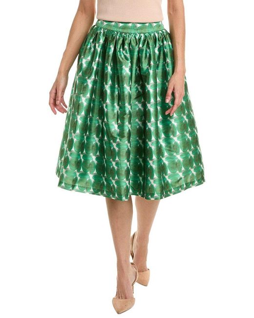 Frances Valentine Green Barbara Midi Skirt
