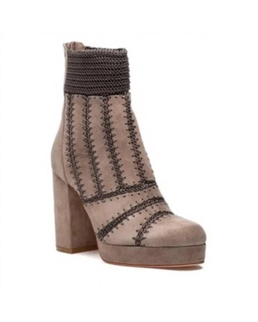 Silent D Brown Yasmin Platform Booties