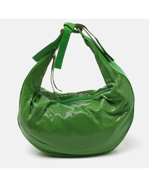 Chloé Green Metal Mesh And Leather Chainmail Hobo