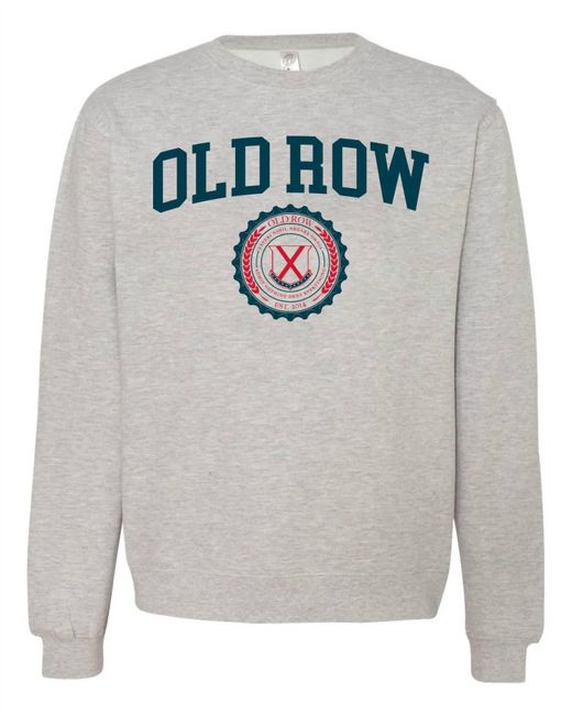 Old Row Gray Tailgate Badge Crewneck Sweatshirt for men