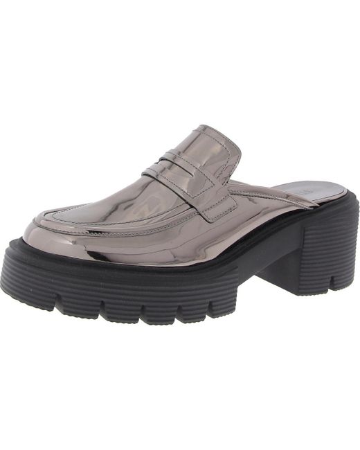 Stuart Weitzman Gray Open Back Loafer Heels