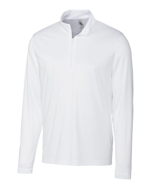 Clique White Spin Eco Performance Half Zip Pullover for men