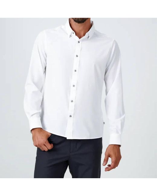 7 Diamonds White Liberty Long Sleeve Shirt for men