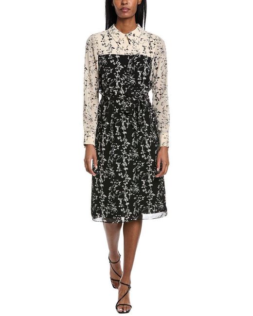 Mikael Aghal Black Belted Shirtdress