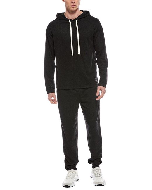 Eddie Bauer Black 2pc Hoodie Sweatshirt & Jogger Pant Set for men