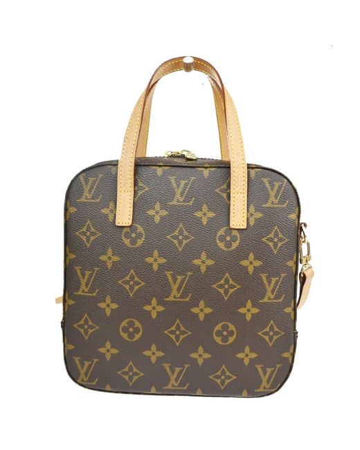 Louis Vuitton Brown Spontini Canvas Shoulder Bag (pre-owned)