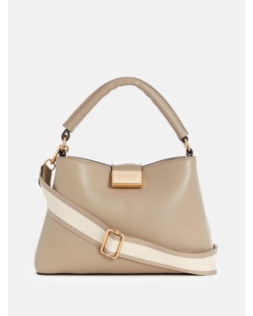 Guess Factory Natural Stacy Small Satchel