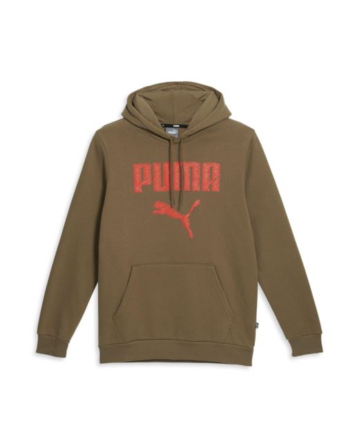 PUMA White Faux Embroidered Hoodie for men