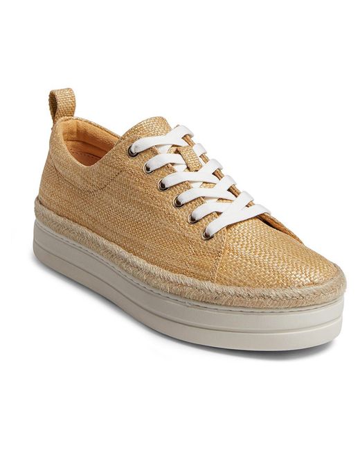 Jack Rogers Natural Mia Canvas Lace-up Casual And Fashion Sneakers