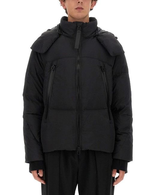 JG1 Black Oversized Jacket With High Collar for men
