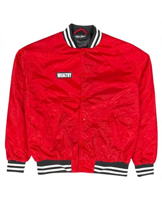 Wealthy Red Varsity Jacket for men