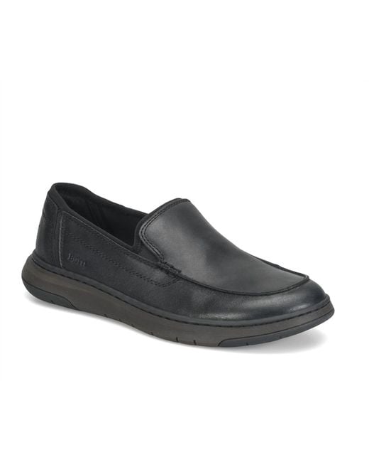 Born Black Silvo Moc Toe Slip-On for men