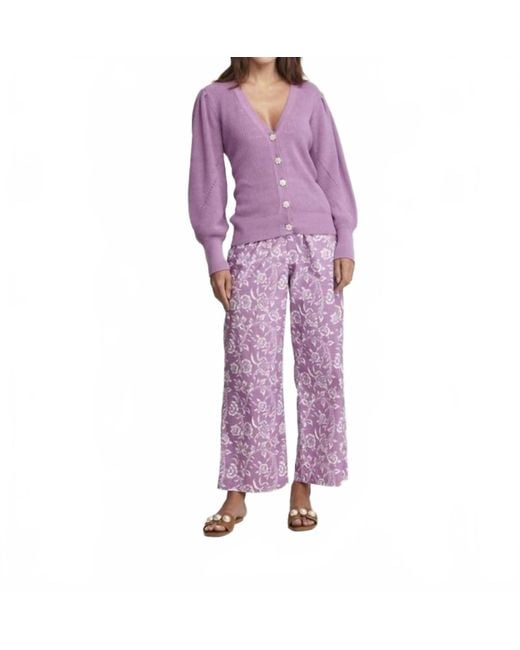 Sundays Purple Mandel Cardigan