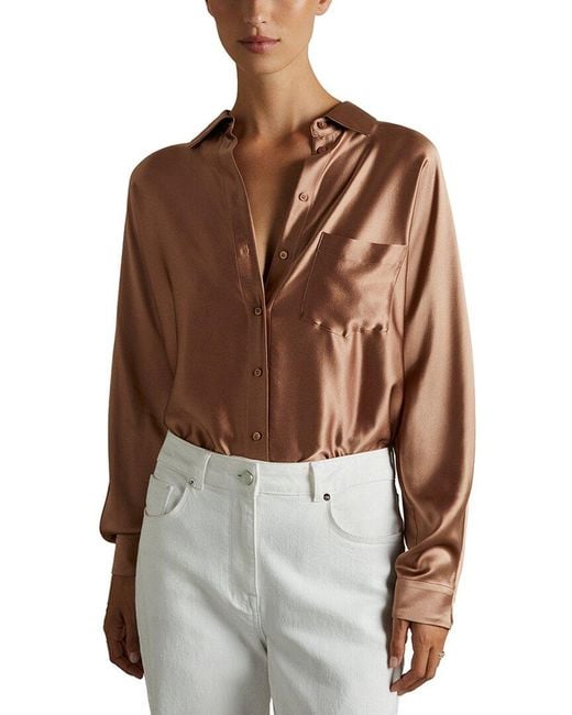 Reiss Brown Claude Top