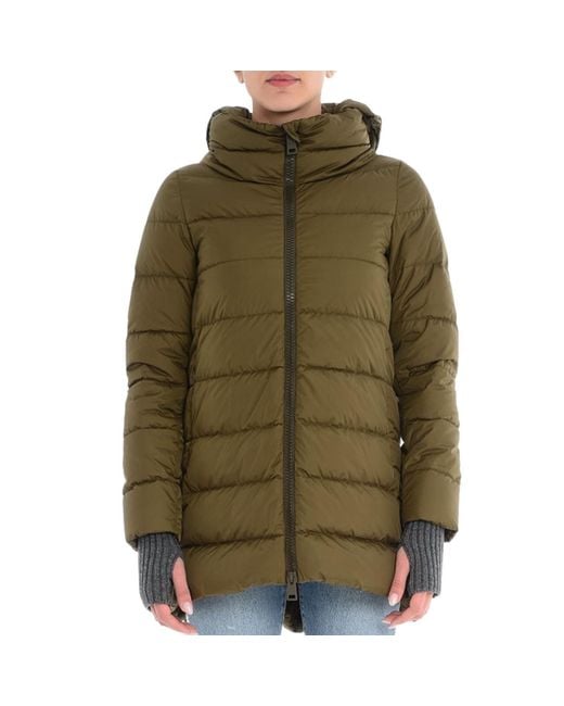 Herno Green Hooded Down Jacket