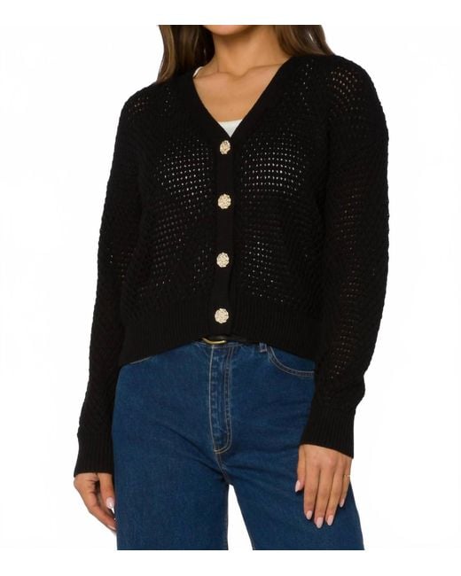 Velvet Heart Aris Button Up Cardigan in Black | Lyst