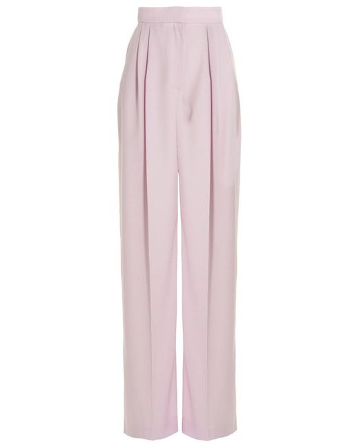 Alexander McQueen Pink Front Pleats Pants