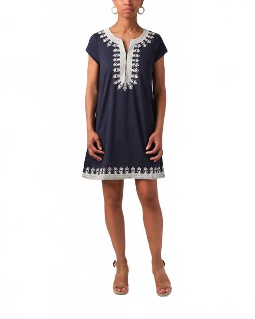 Calypso St. Barth Blue Rowena Tunic Dress