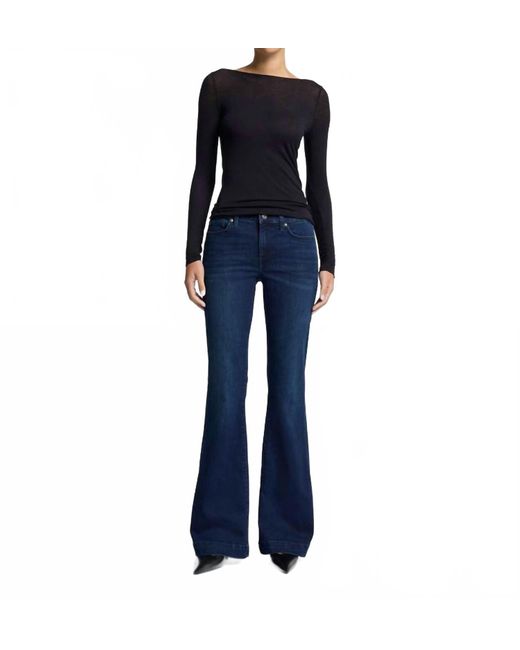 7 For All Mankind Blue Dojo Wide Leg Trouser Jean