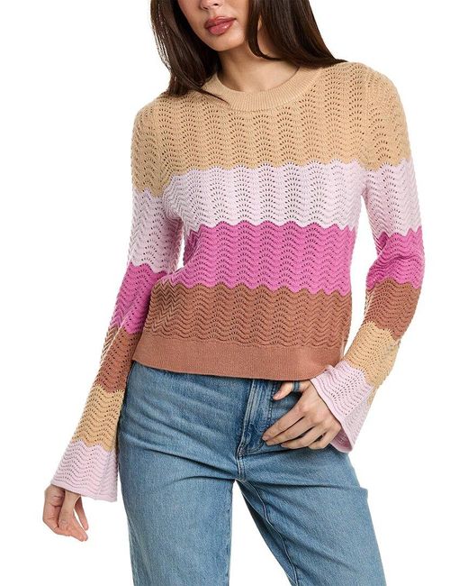Design History Purple Flare Sleeve Sweater