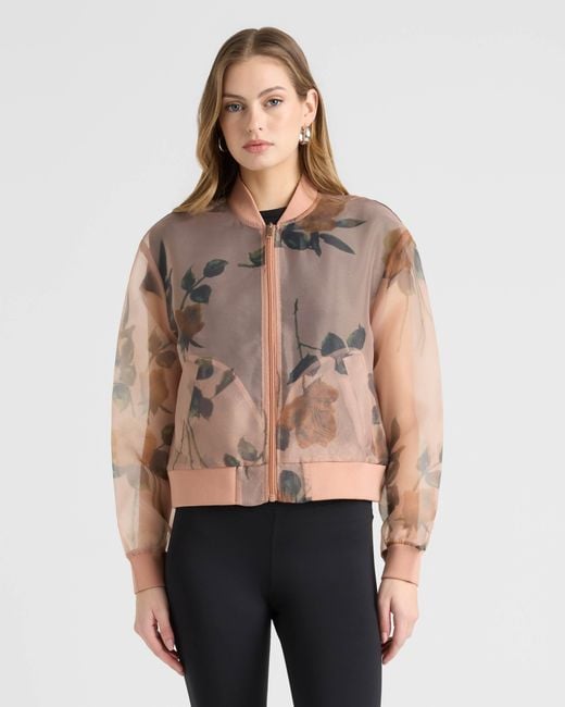 NVLT Natural Floral Bomber Jacket