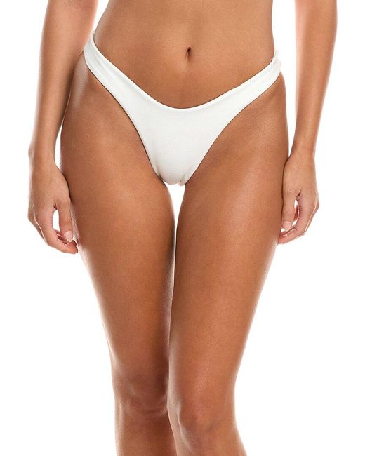 Haight White Leila Crepe Bikini Bottom