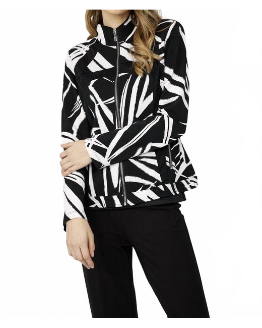 FRANK LYMAN Black Knit Zip Front Jacket