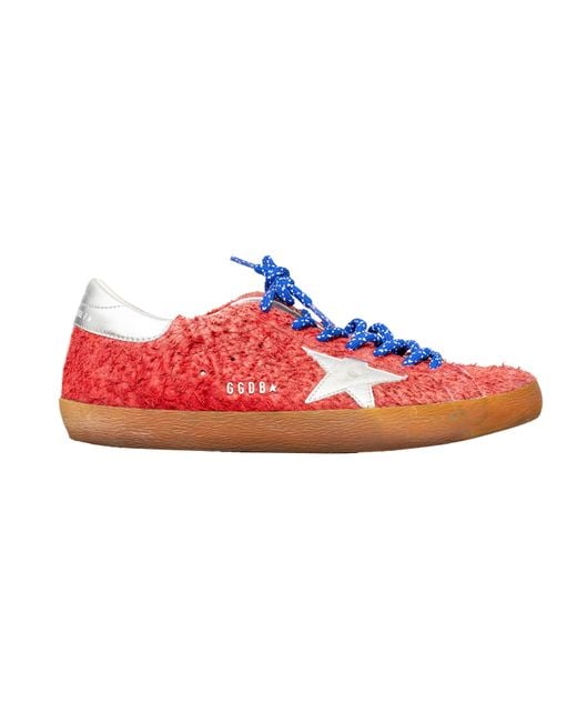 Golden Goose Men's Red Super-Star Sneakers