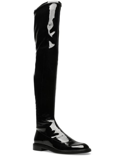 SCHUTZ SHOES Black S-kaolin Patent Leather Tall Over-the-knee Boots
