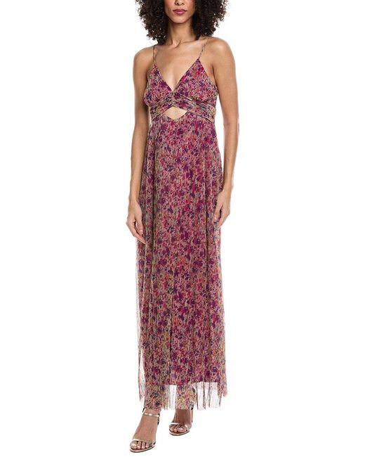 Ba&sh Red Robe Crawford Dress