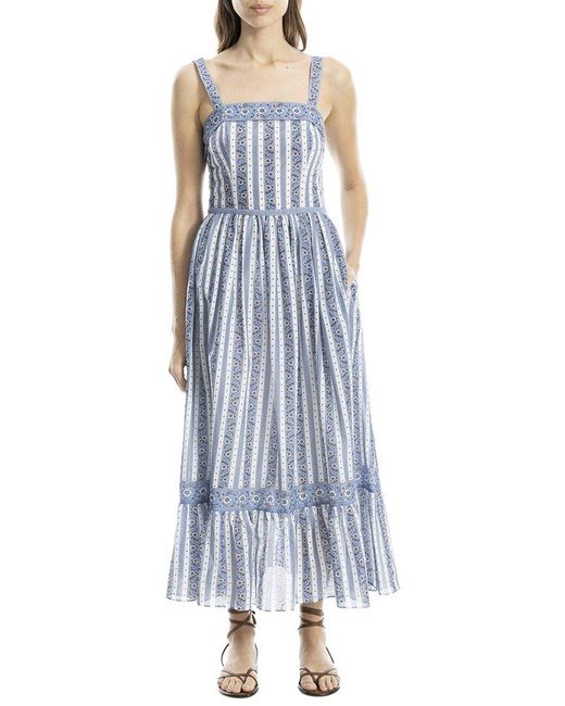 Max Studio Blue Spaghetti Strap Maxi Dress