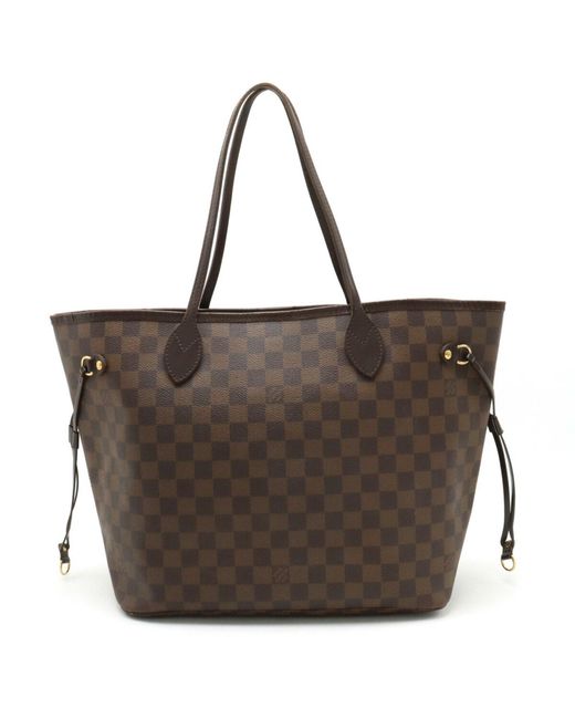 Louis Vuitton Brown Neverfull Mm Canvas Shoulder Bag (pre-owned)