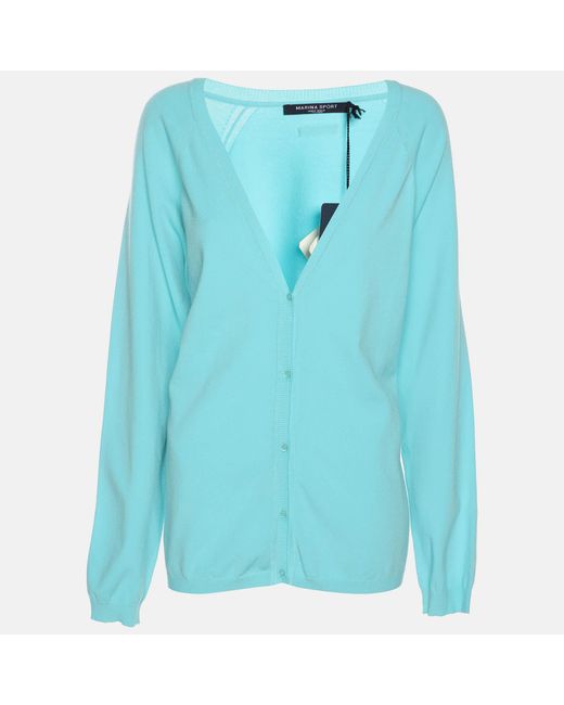 Marina Rinaldi Women's Blue Marina Sport By Sky Knit Full Sleeve Sweater