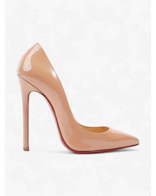 Christian Louboutin White Pigalle Heels 120 Patent Leather