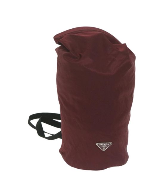 Prada Red Synthetic Shoulder Bag (pre-owned)
