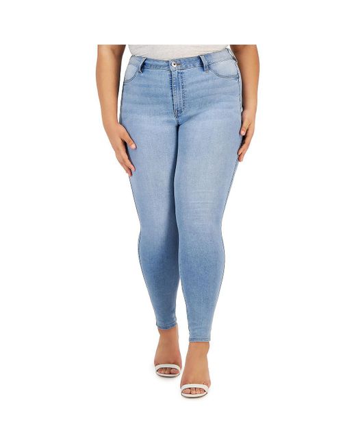 Celebrity Pink Blue Plus High Rise Stretch Skinny Jeans