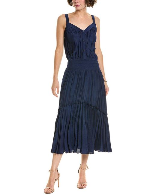 Ramy Brook Blue Poppy Maxi Dress