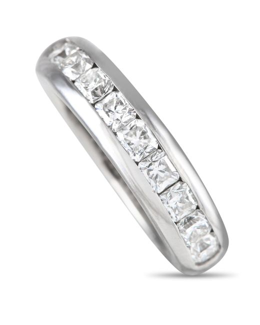 Tiffany & Co Metallic Platinum 1.08ct Lucida Diamond Half-eternity Band Ring Ti01-042424
