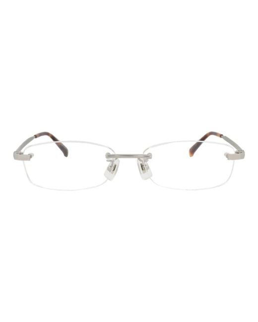 Dunhill Metallic Square-Frame Titanium Optical Frames for men