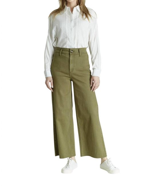 OAT New York Green High Rise Wide Leg Jeans