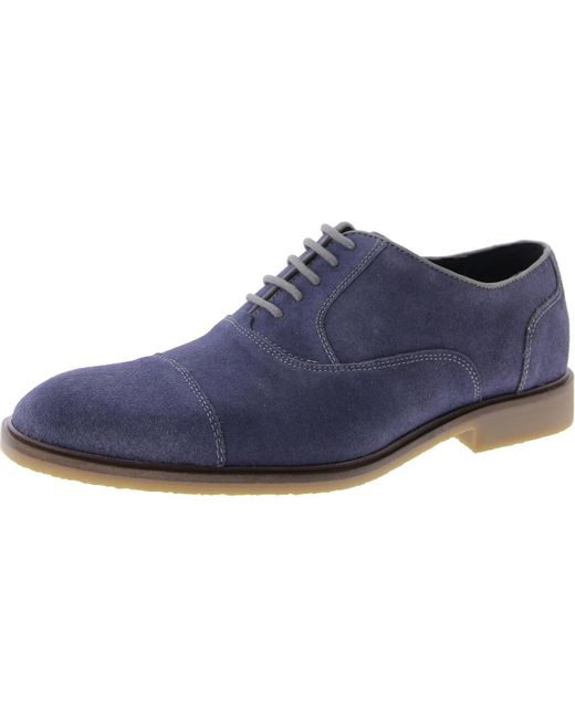 Steve Madden Men's Blue Rollie Suede Lace-Up Oxfords