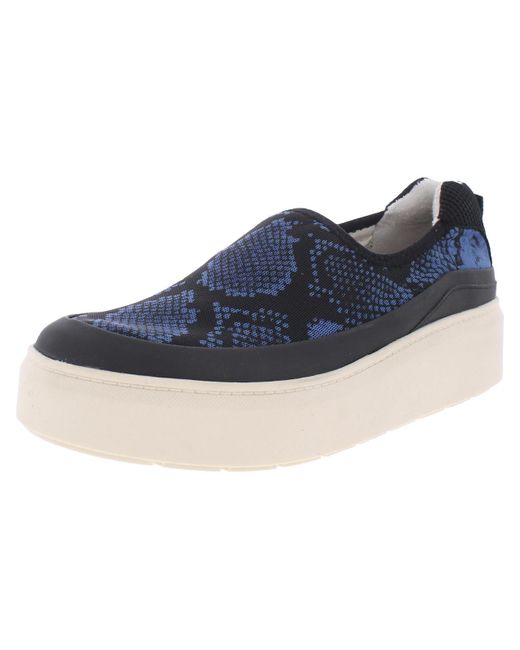 Franco Sarto Blue L-lin Snake Print Casual Casual And Fashion Sneakers